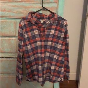 Very warm , plaid button down.